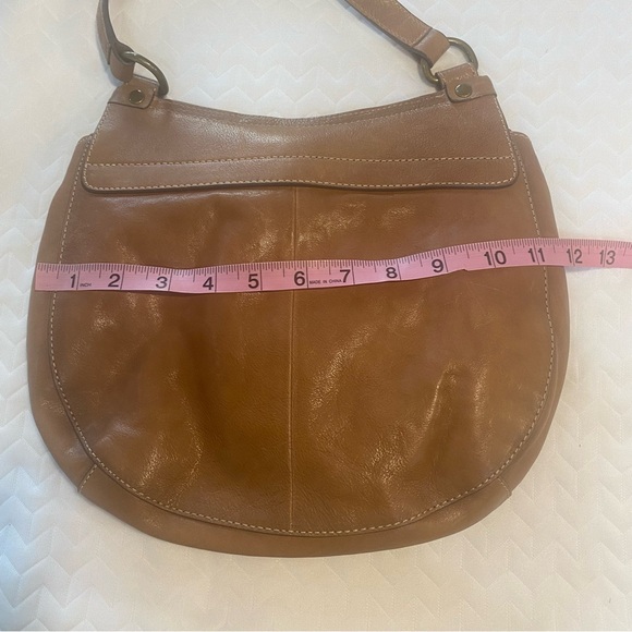 Frye Amy Leather Crossbody Bag Camel - Picture 11 of 12